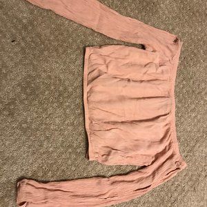 women's crop cold-shoulder top